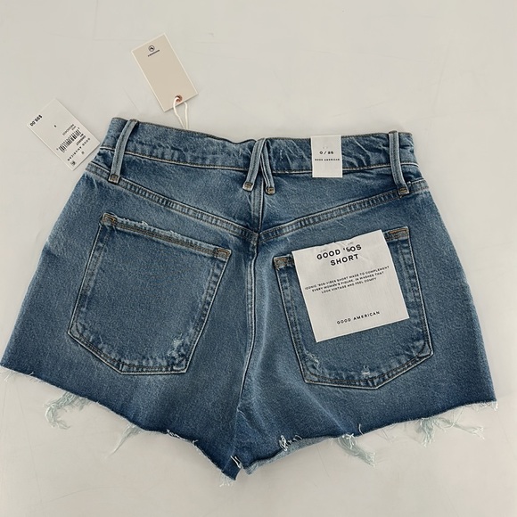Good American Indigo433 Good 90s Shorts 0 - Picture 3 of 13